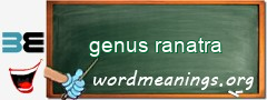 WordMeaning blackboard for genus ranatra